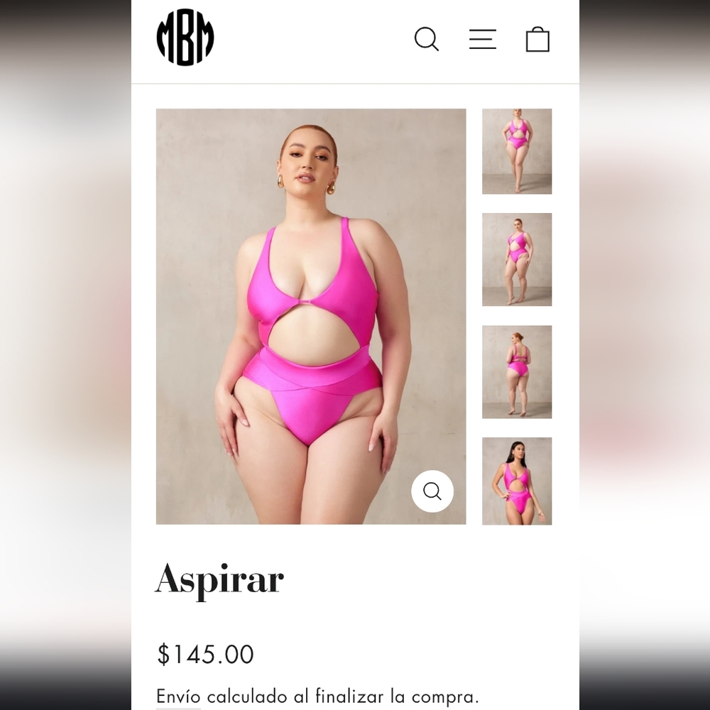 MBM Unlimited Pink One Piece Swimsuit